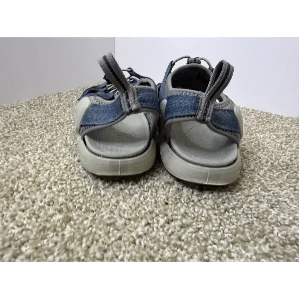 KEEN CNX Sandals Mens Size 10 Blue Waterproof Slip-On Hiking Bungee Lace